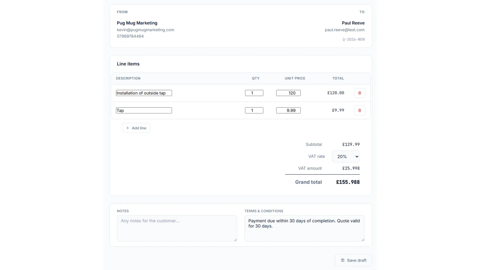 Box Off quote builder